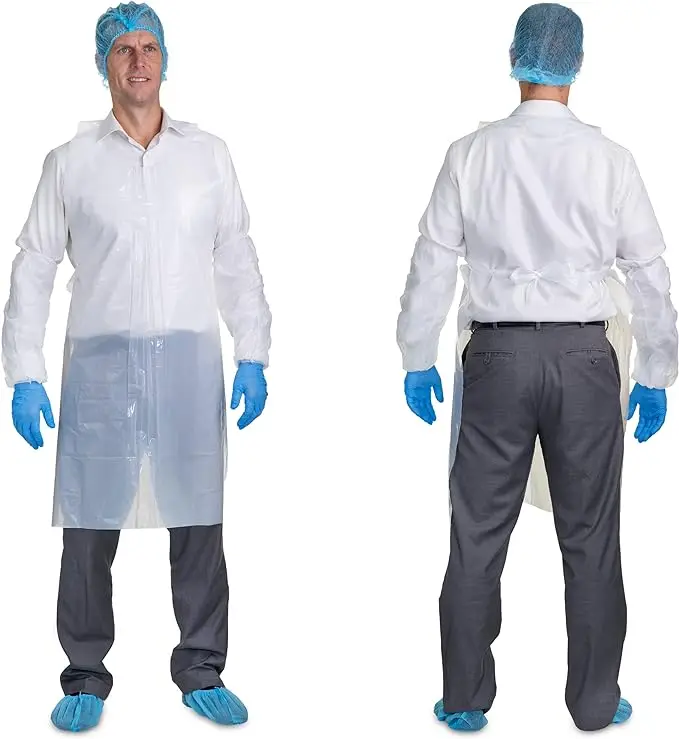 Customized Size Disposable Plastic PE Apron Protective Waterproof Kitchen Aprons thick plastic disposable aprons