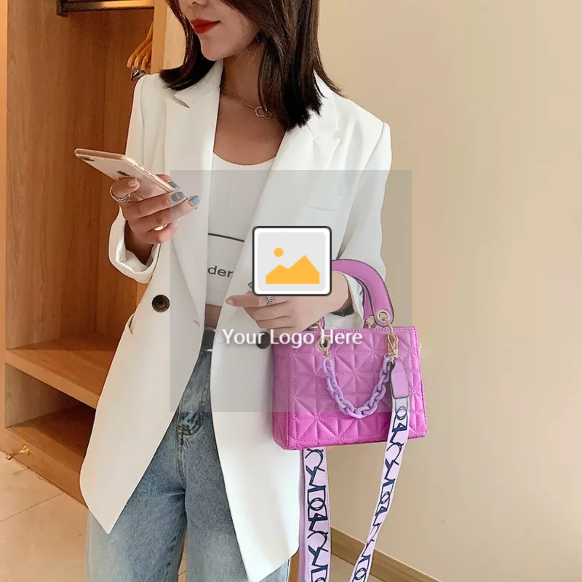 Wholesale cheap Women Handbags New Elegant Square Pure Crossbody Handbags Leather ladies hand bags handbags