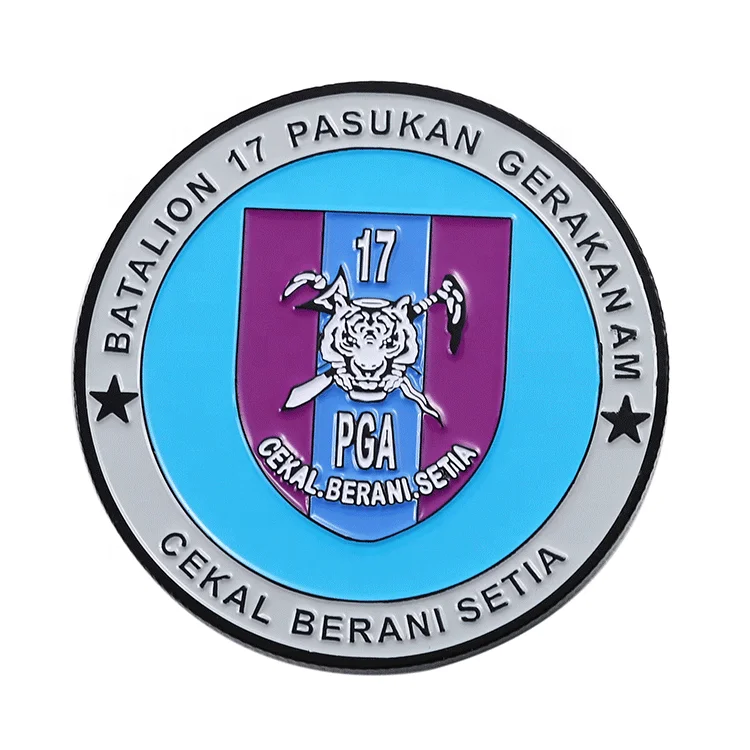 Factory OEM Made Zinc Alloy Dye Black Plated Token Coin 3D Customized Metal Souvenir Coins Soft enamel Custom Challenge coin