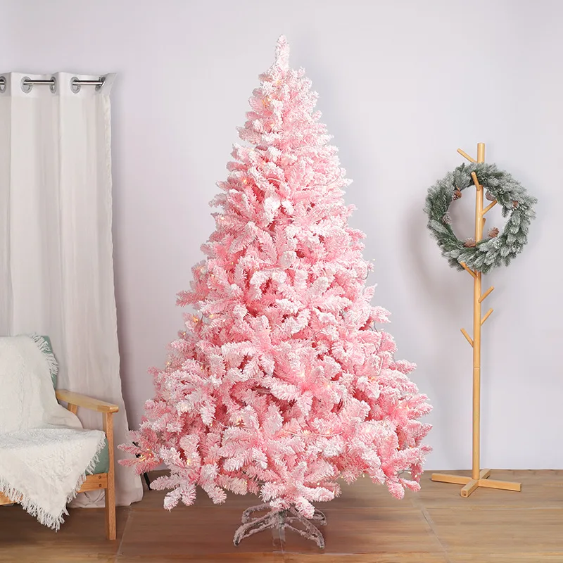 2024 New Design Customized Pink Pvc Colorful Artificial Pink Christmas Tree