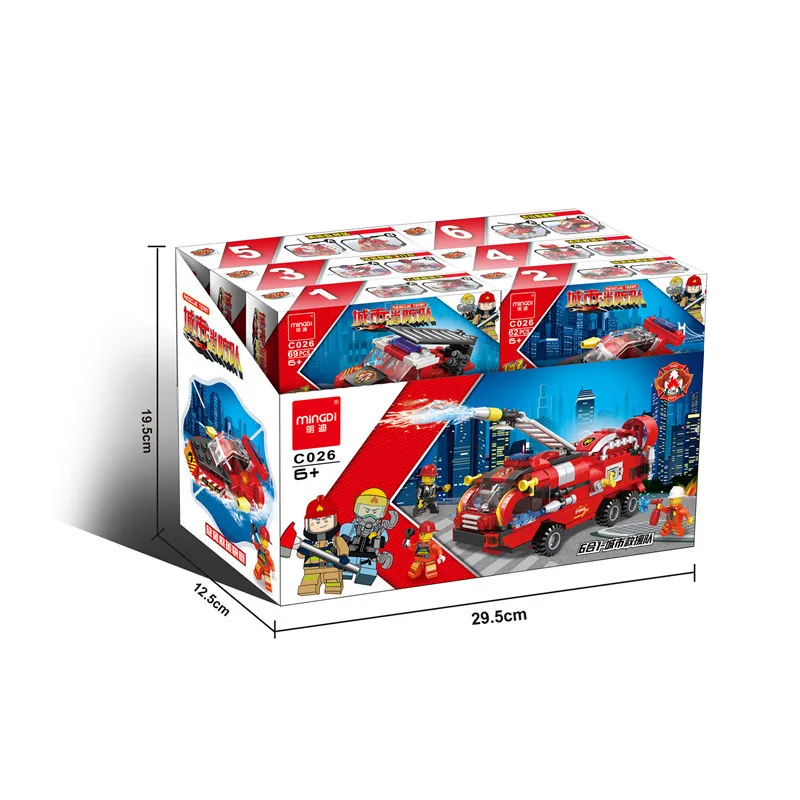 Z431 Latest design Compatible with small box puzzle building block toys fire tanks military warships navigation children puzzle