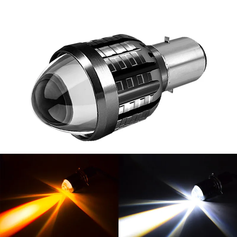 Новый дизайн, светодиодные фары H4, лампа переменного/постоянного тока H4, светодиодные линзы проектора для мотоцикла, двухцветные фары, противотуманные фары