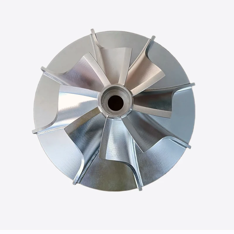 Custom made 5 axis CNC machine center Three - dimensional flowing impeller turbines for high speed blower