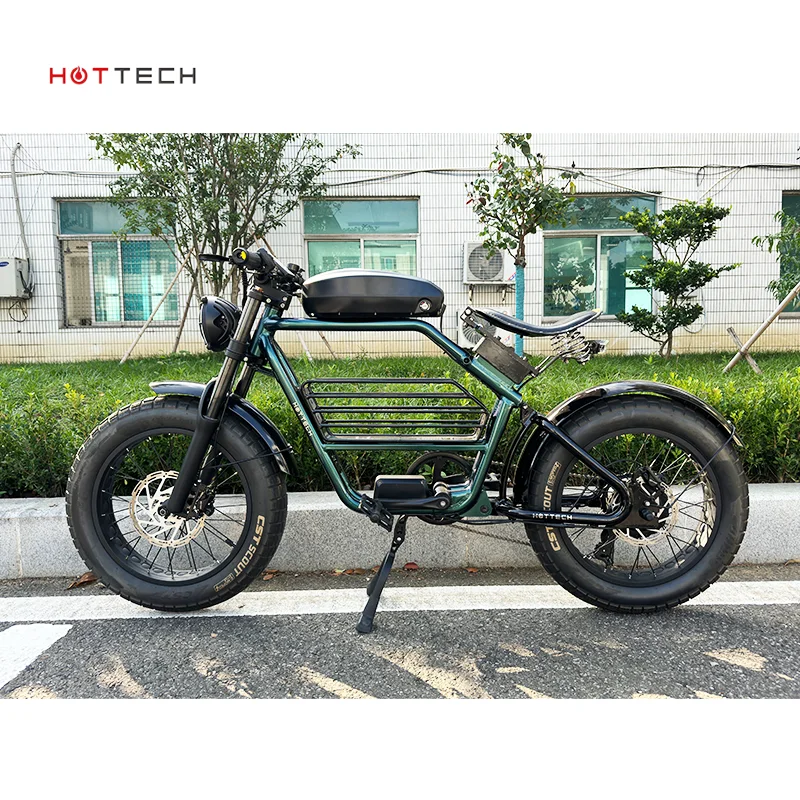 Hottech Factory Direct family cargo e-bike rear hub motor retro cargo electric city bike
