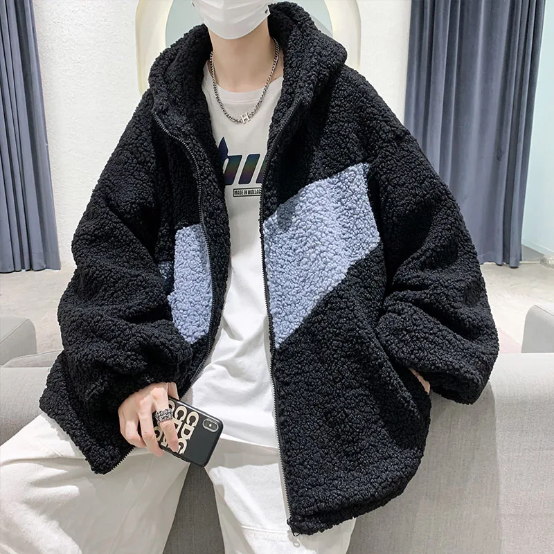 Soft Shell Шерсть Мужские сумки на молнии для мужчин, Заводское изготовление, горный, в стиле «хип-хоп» с капюшоном оптом уличная одежда Пушистый Свободная куртка из Полар-флиса