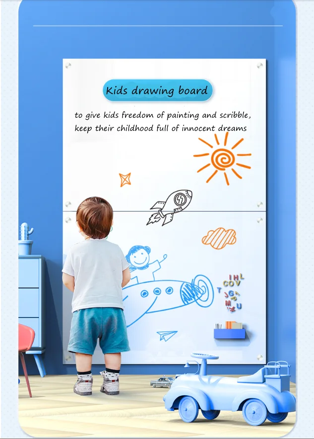 Adhesive-backed Cork Magnetic Chalkboard For School For Office Magnetic Chalkboard Dust Free Writing Magnetic Chalkboard