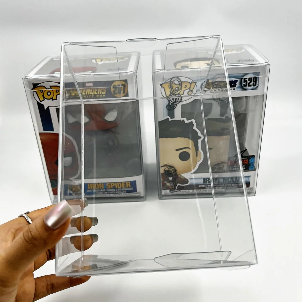 Design High quality Action Figure Protector 4 inch PET 0.35 mm Clear Folding PET Box  with an embossed effect