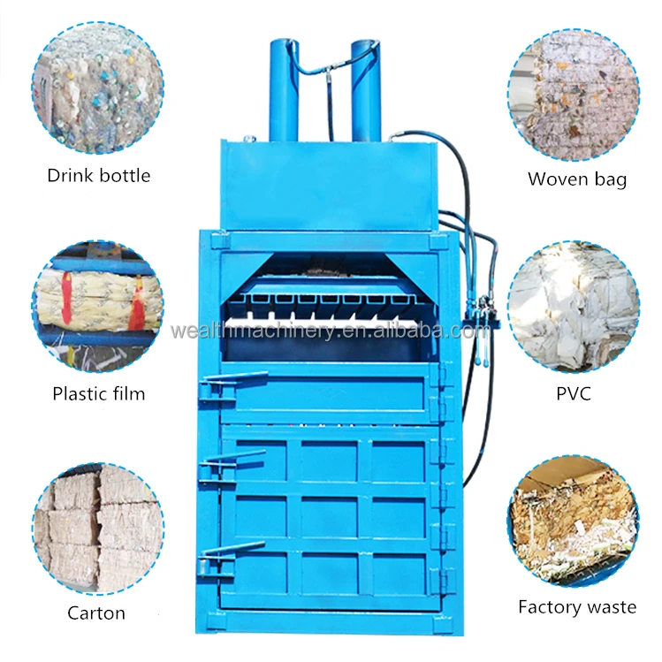 scrap automatic cardboard vertical press baler machine for used clothing