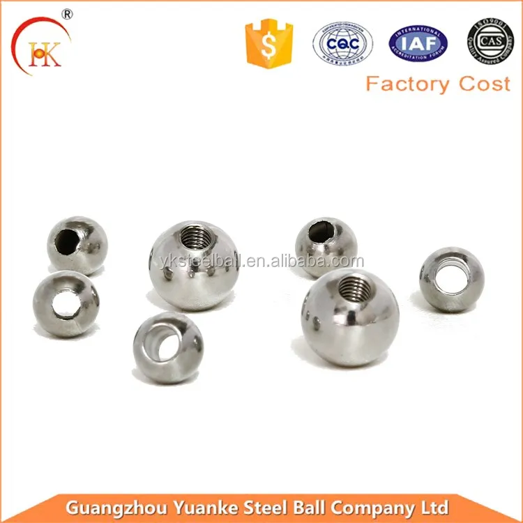 Guangzhou Yuanke drilled hole solid stainless steel balls
