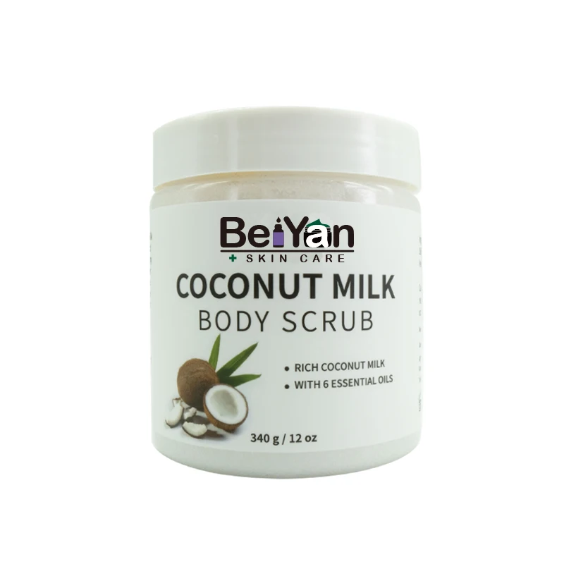 Top Selling Wonderful Natural Coconut Milk Scrub 8.8Oz for Skin Care Deep Cleansing Anti-aging Anti Wrinkle Whitening