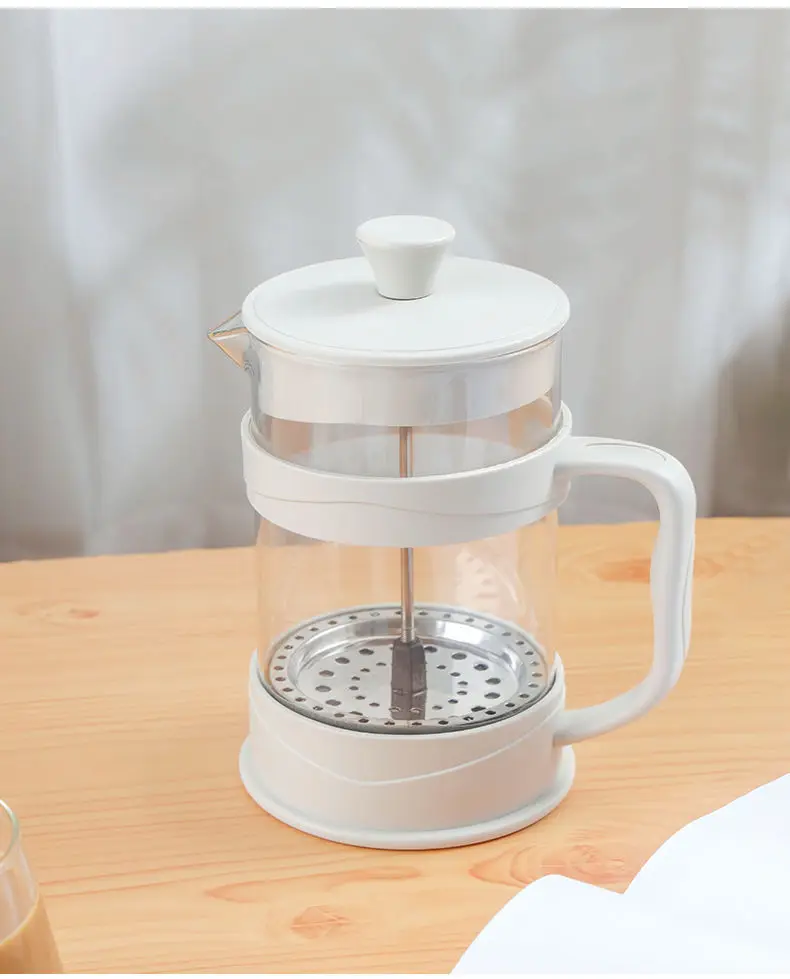 KLP Eco Friendly Coffee plunger Press Bamboo 600ml glass french press coffee maker