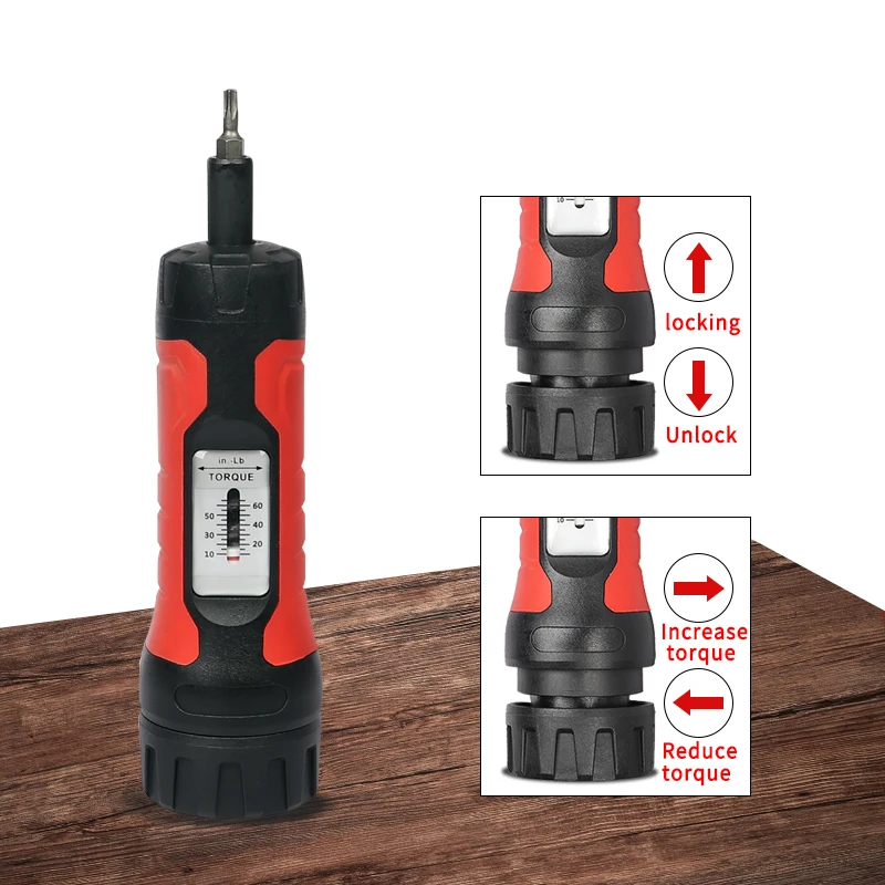 10-65In.lb предустановленный динамометрический ключ Отвертка Регулируемый Динамометрический тестер Ручной Динамометрический шуруповерт