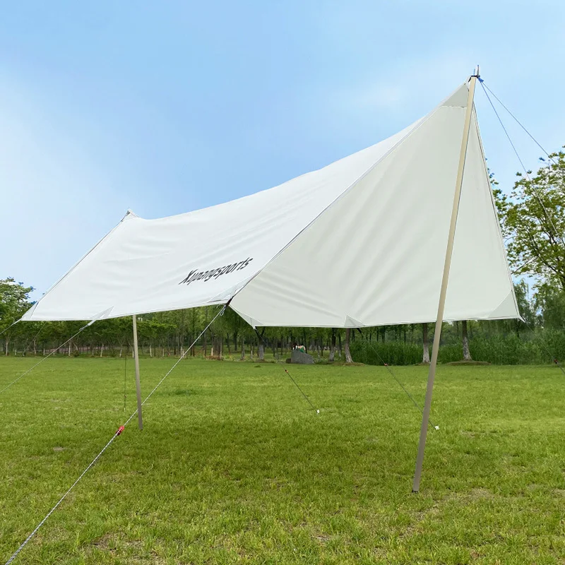 123sports Hot Sales Custom Waterproof Rain Fly Tarp Tent Outdoor Camping Sunshade Awning Tent Sun Shelter Camping Tarp/