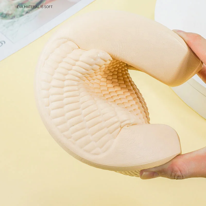 2024 EVA Summer Platform Solid Color Slide Non-slip Quick Drying Indoor Sandals Home Slippers For Women