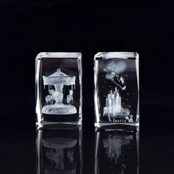 Hot selling amazon Laser engraving Low MOQ Fine Workmanship glass and crystal decorate ornaments