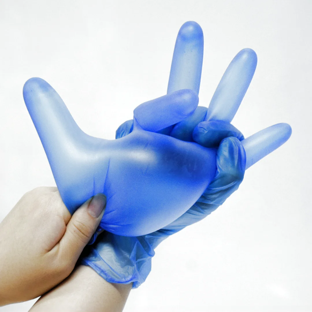 Factory Direct Sale Wholesale Waterproof Blue Household Vinyl/Pvc Gloves Industrial