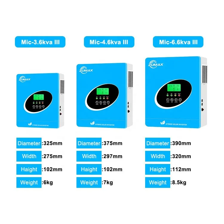 Zumax Wholesale 3.6KW 4.6KW 6.6Kw 5kw solar inverter hybrid 6kw pv inverter 24v with MPPT