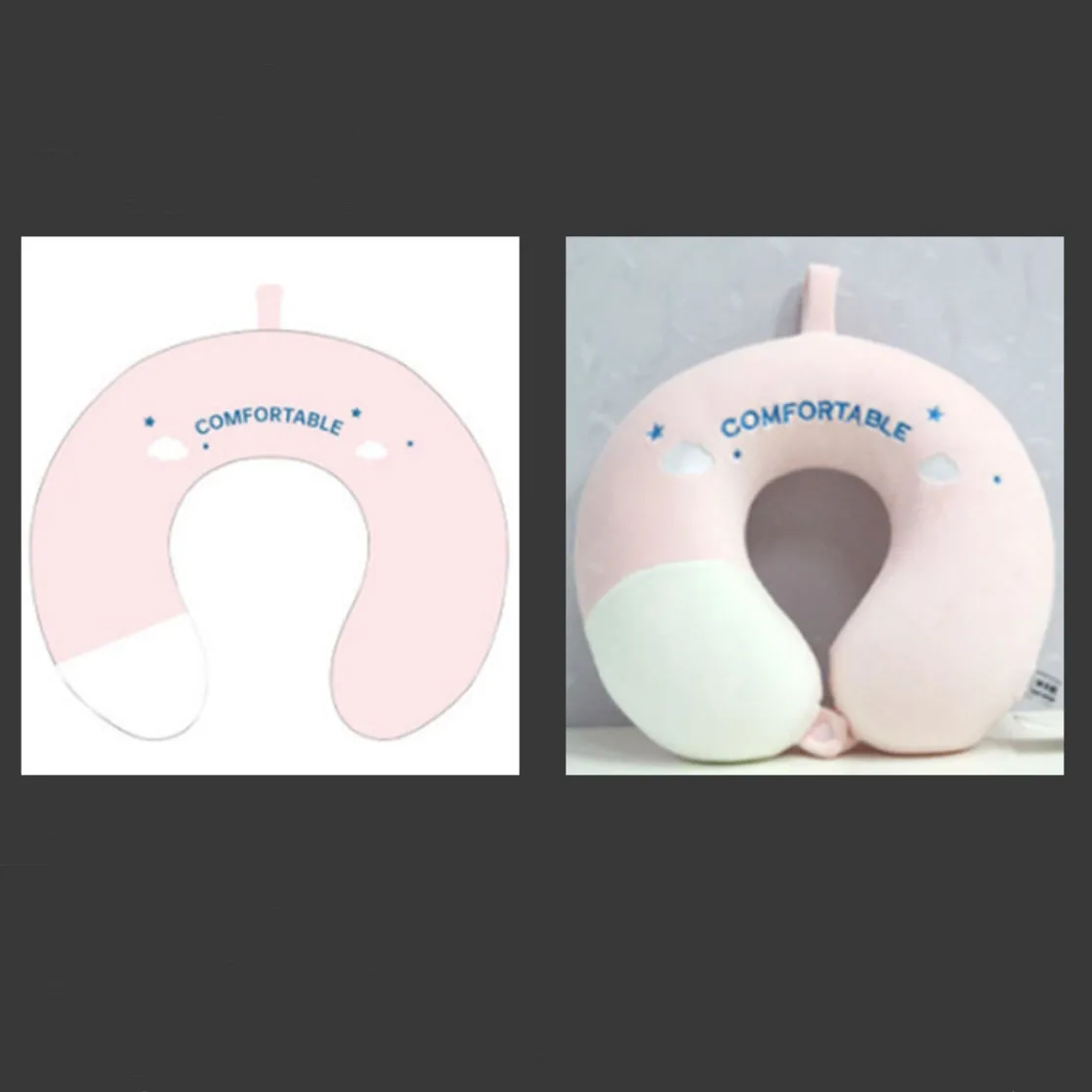 High Quality U-shaped pillow memory cotton filling pillow core Colorful Comfort U-shaped pillow