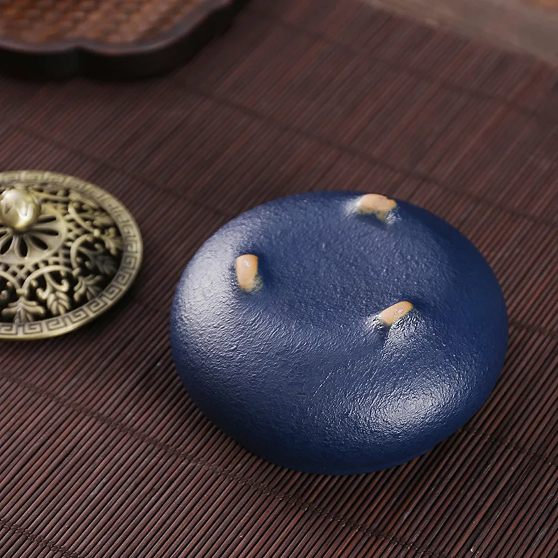 Chinese sandalwood incense burner ceramic household plate incense coarse pottery powder incense seal ornament