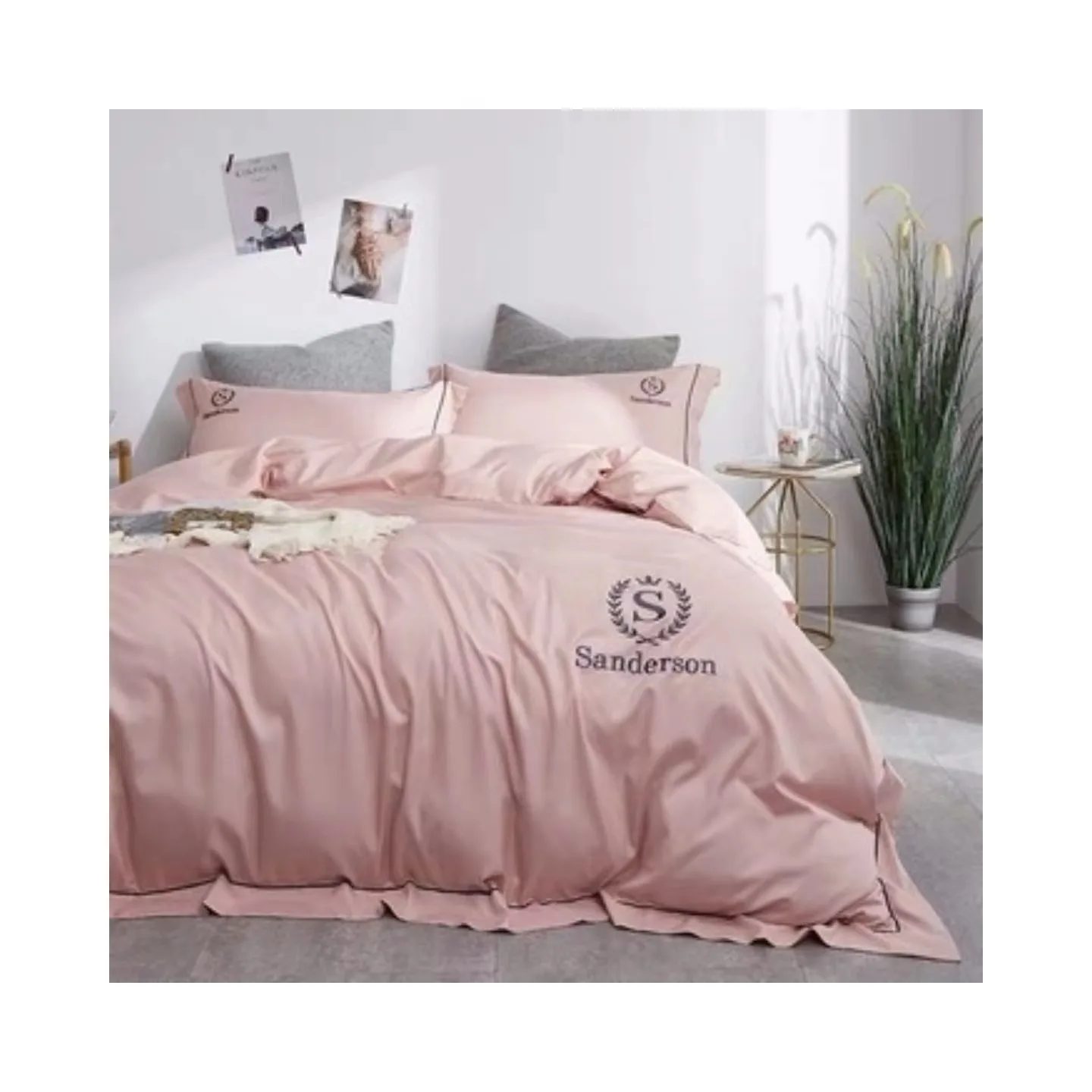 Stain resistant Anti-Static household luxury printed polyester fabric wholesale for the bed