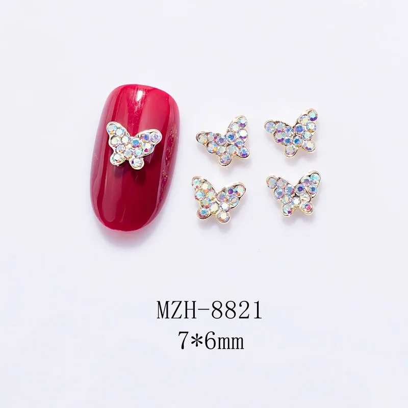 Metal MINI Butterfly 3D Wearing Armor Accessories Hollow Mini Butterfly Micro Diamond