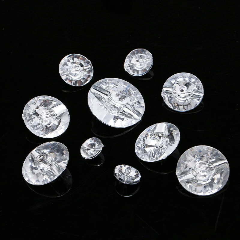 Plastic Transparent Button Acrylic Crystal Buttons For Clothing and sofa