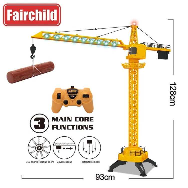 6 Channel Remote Control Toy Model Crane Kid Lift 2.4Ghz Construction 1: 14 Tower Crane Toy