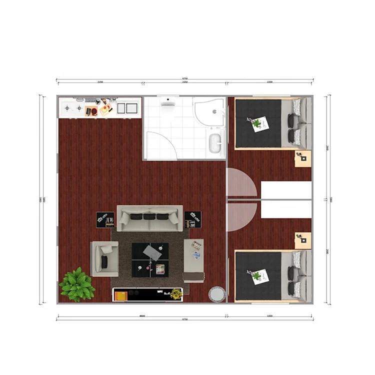Сборный плоский контейнер для дома дизайн под