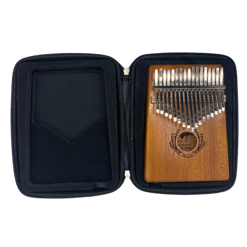 Hot Sale EVA Thumb Piano Storage Bag PU Leather Sponge Inner Support 17 Kalimba Thumb Piano Case