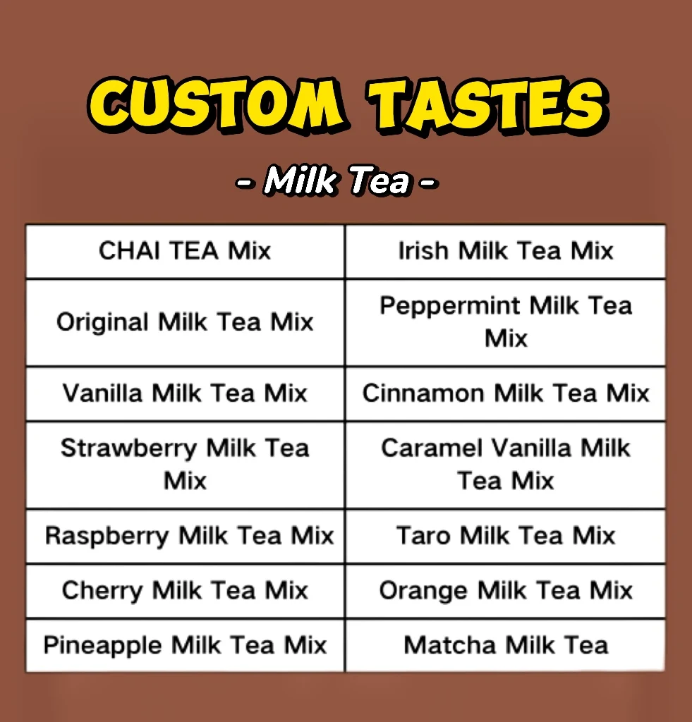 Custom Taste Wholesale Bulk Price Instant Drink Cinnamon Milk Tea Mix 1 OZ