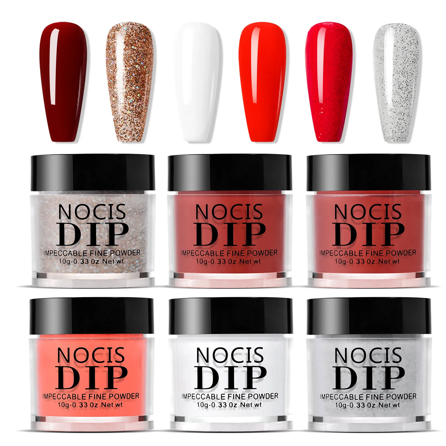 Nail Art 6-Color Immersion Powder Set 05 DIP Dipping Powder Set
