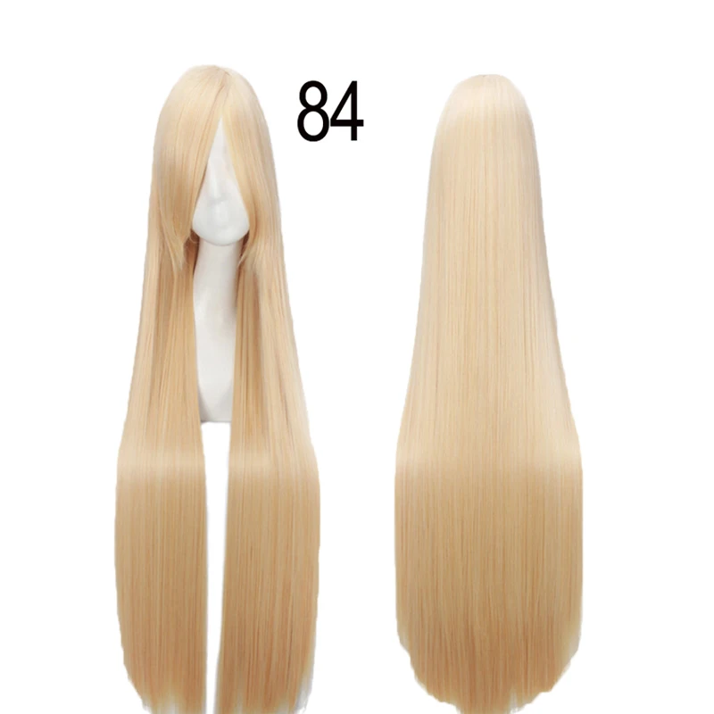 Funtoninght 100 cm various colors synthetic hair most popular among women cosplay wigs for Halloween parties