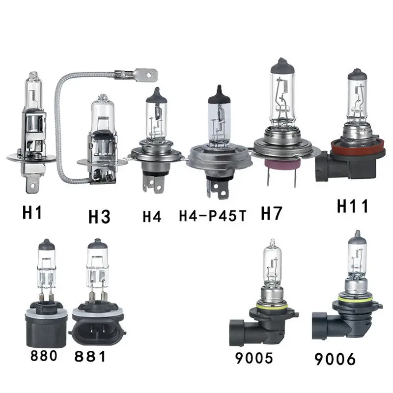 Factory H7 12v 55w Halogen Car Headlight Lamp Super Bright Long Lifespan H1 H3 H4 H11 9005 9006 880 881 Bulb