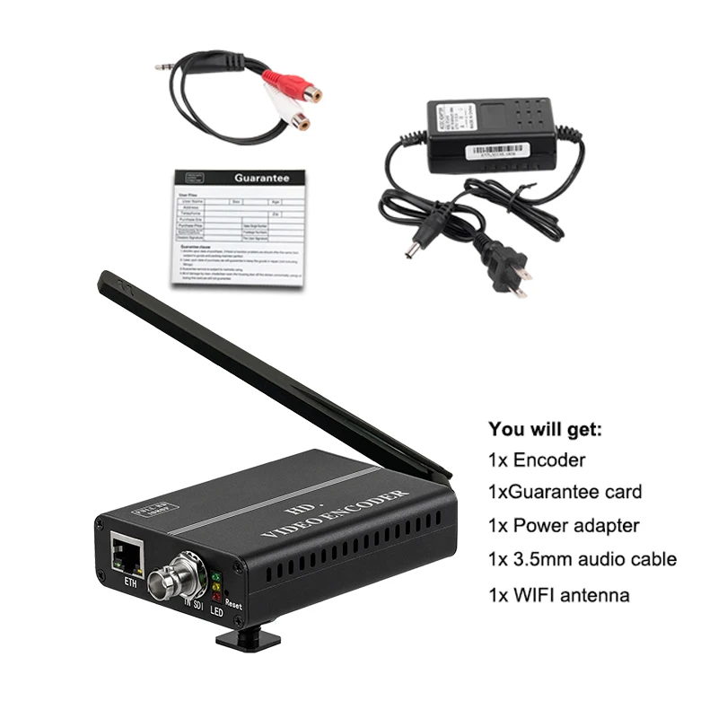 Haiwei H8114W Factory Supply h264 sdi to ip wifi video encoder for facebook youtube live streaming video conference and