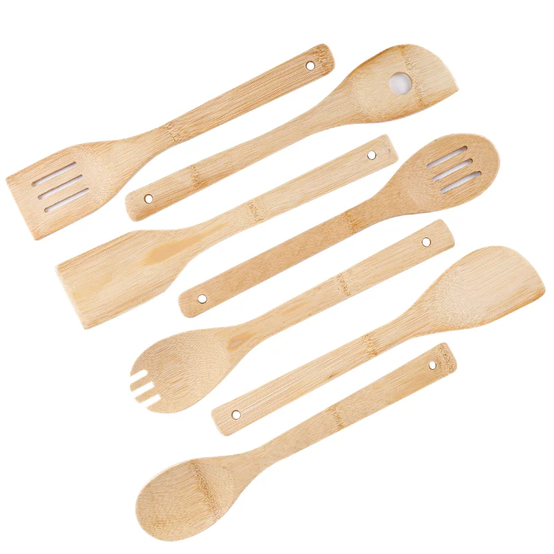 Kitchen Cooking Utensils Set,Bamboo Spoons & Spatula Kitchen Cooking Tools