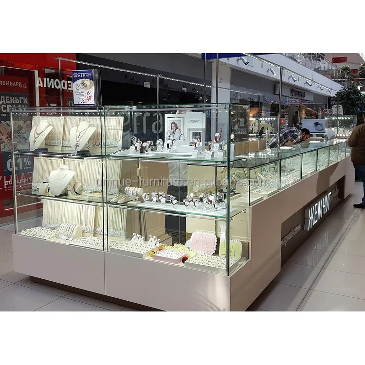 Retail Shopping Mall Kiosk Stand Display Counter Jewelry Store Showcase Jewelry Store Furniture Jewellery Kiosk