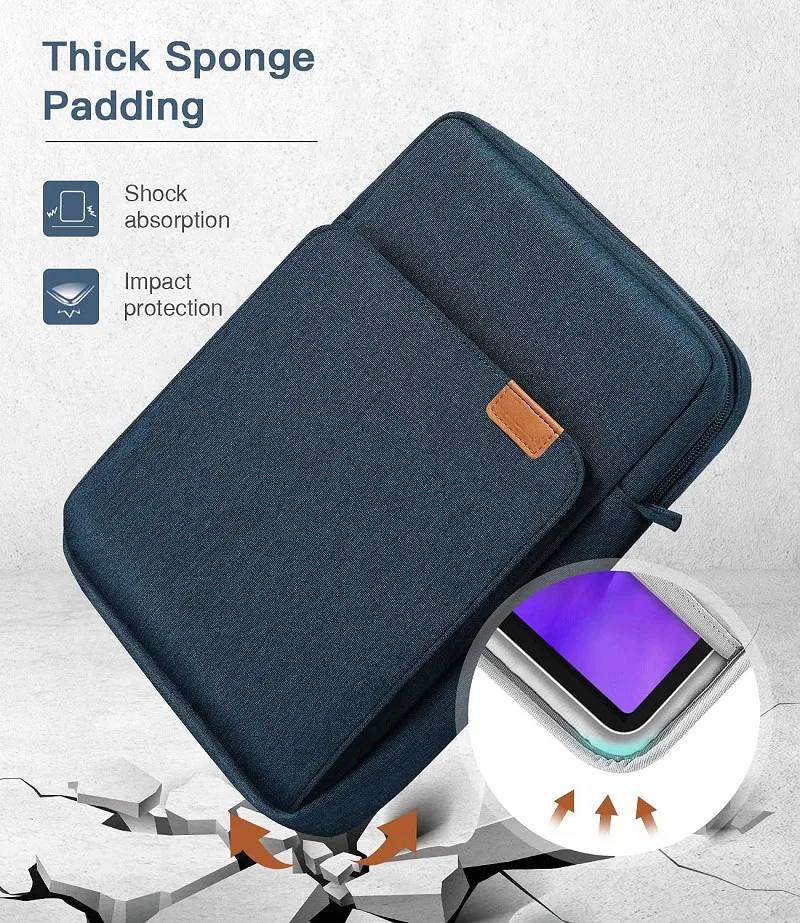 Waterproof 9 13 inch laptop cover handbag tablet carrying sleeve case sling bag with shoulder strap for ipad pro air