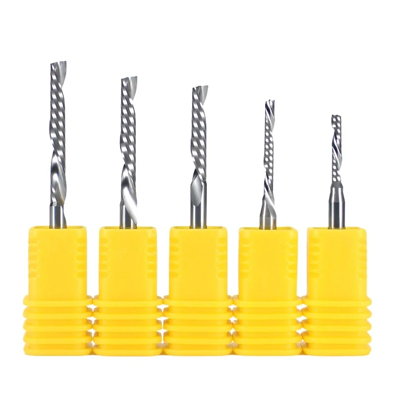 3.175mm 5A tungsten steel single edge milling cutter - Shandong precision machining tool (spiral cutting)