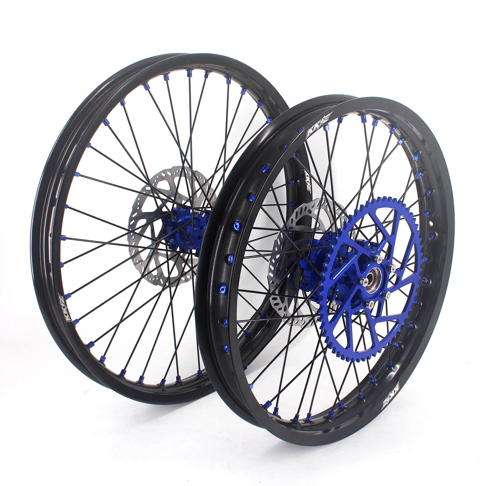 KKE Front 21inch Rear 18inch Electric Bicycle Bike Wheels Rims Set Fit on Sur Ron Light Bee X 2019-2022 Blue Hub Black Rim