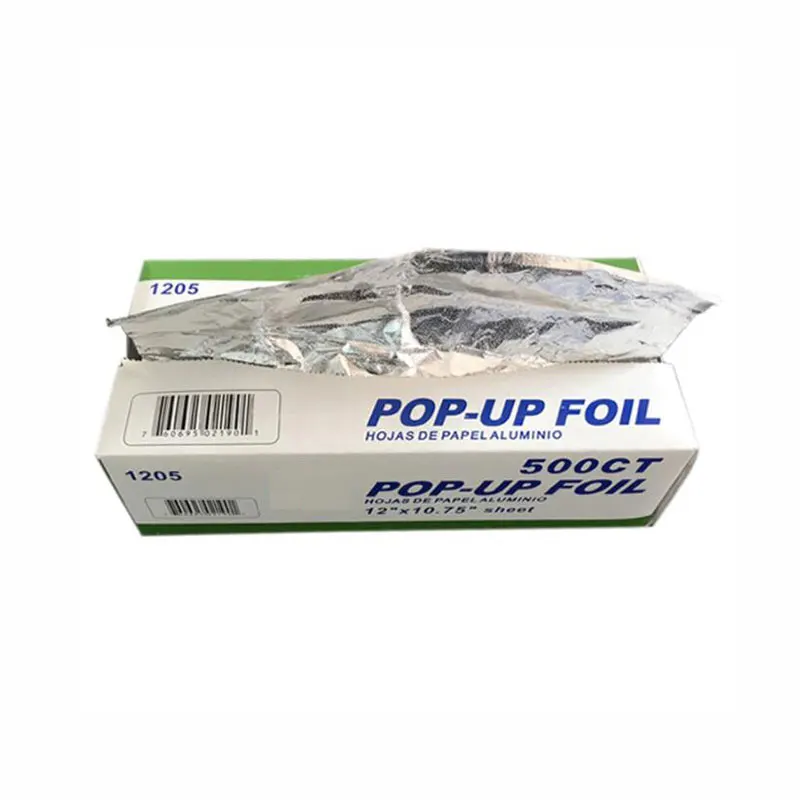 Aluminum Interfiled Foil Pop Up Sheets for Food Wraps for Restaurants Food Service Interfolded Pop Up Foil Sheets