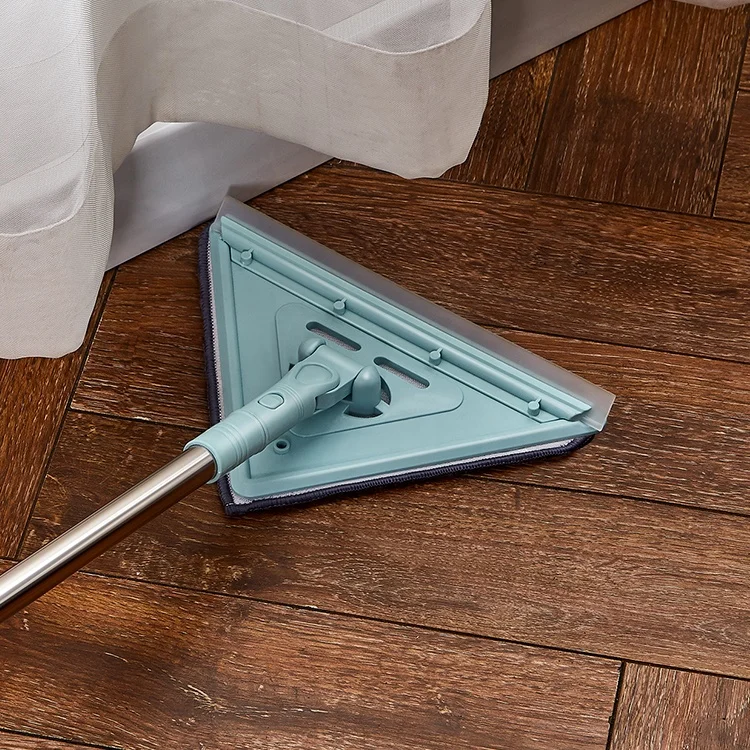Magic 360 Spinner Triangle Shape Floor Scraping Water Wet Dry Broom Swob Flat Mop