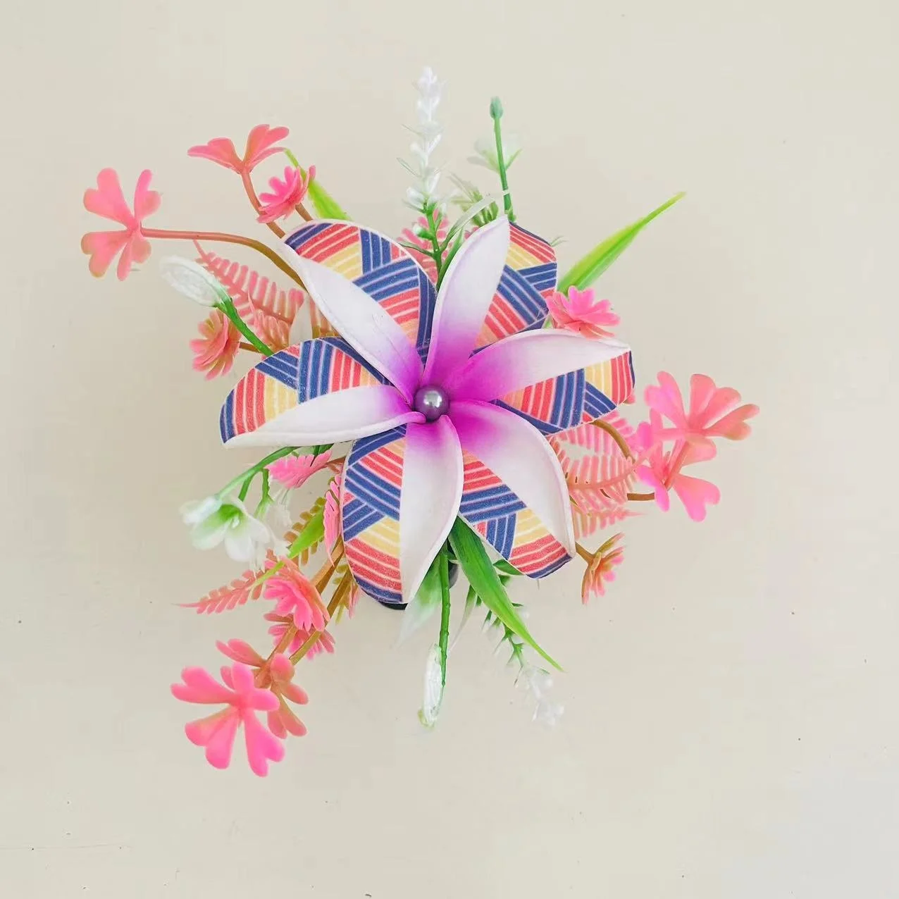 Hawaiian new hibiscus Foam floral hair clip Artificial Island eva tiara frangipani  hibiscus spider lily Haku headband