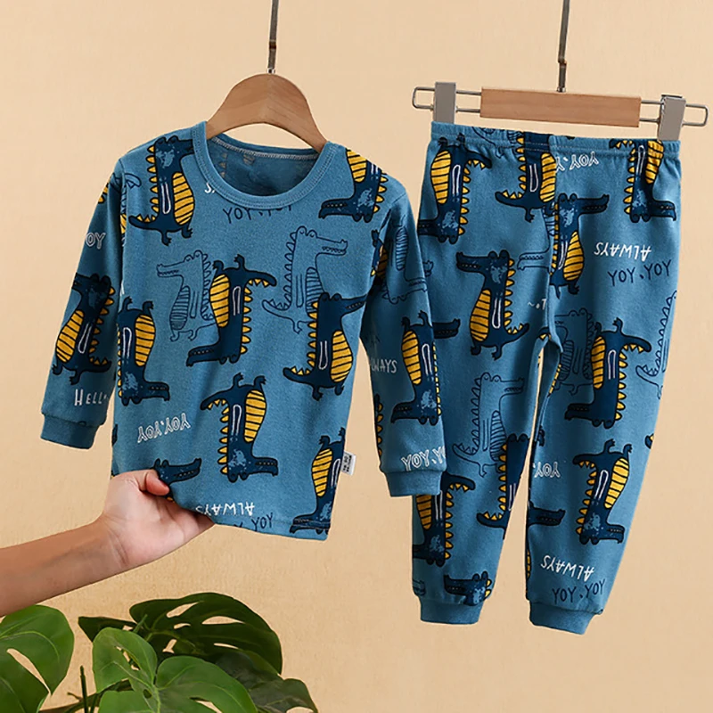 
Autumn Long Sleeve Long Pant Boys and Girls Sleepwear Sets Kids Clothes Sets Kids100% cotton Clothing 