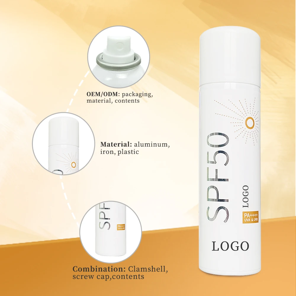 150 мл емкость солнечный экран спрей аэрозоль BOV пакет bog клапан Солнечный экран спрей аэрозоль
