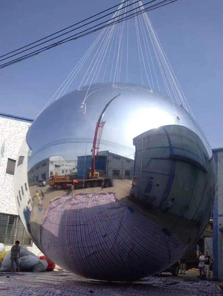 Hanging inflatable mirror ball mirror balloon giant mirror sphere for decoration sealed gold silver ball big shiny ball