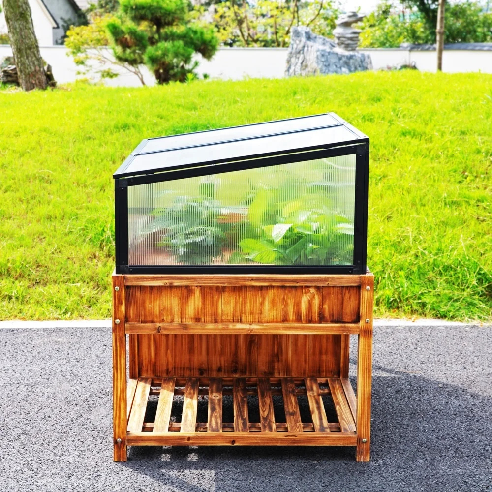 Wholesale Portable Double Door Garden Green House Metal Frame Polycarbonate Mini Greenhouse