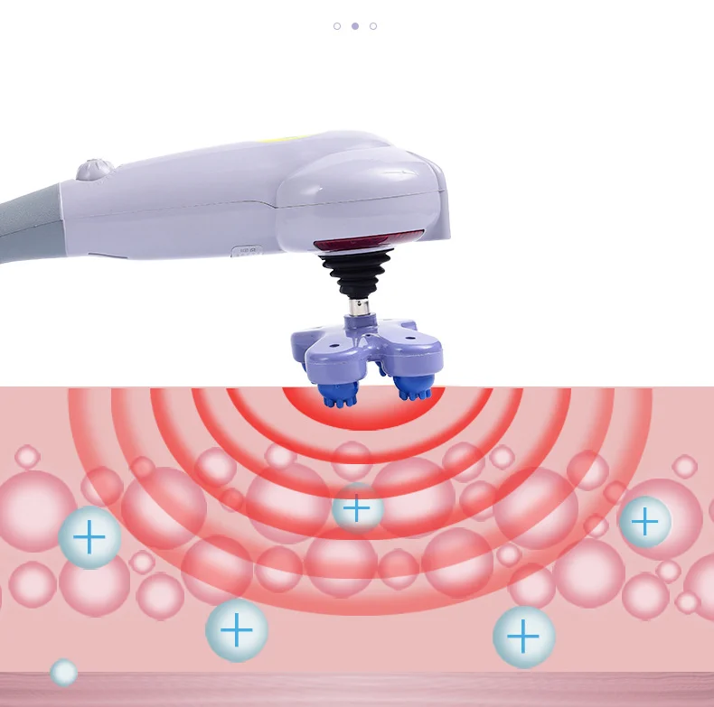 Handheld electric high-power tapping electric instrument Dolphin Massager Stick 7 head massage stick 2 in1 stepless motor