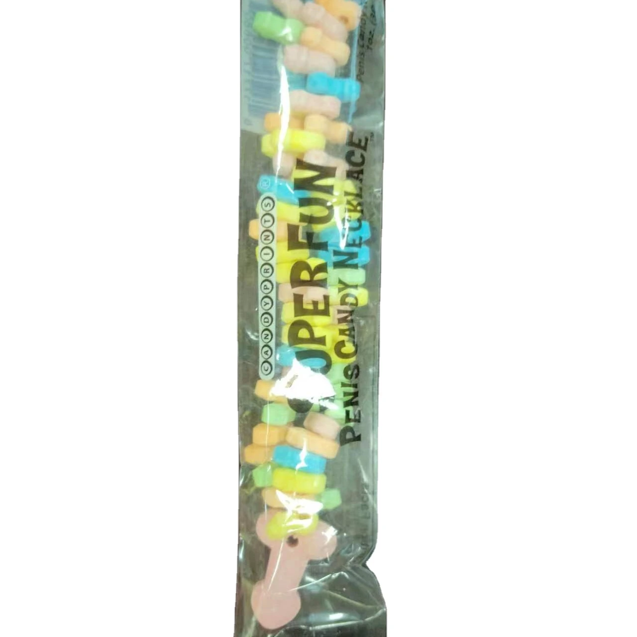 candy necklace 30g/pc penis shape for funny candy sweety and fruity compressed candy