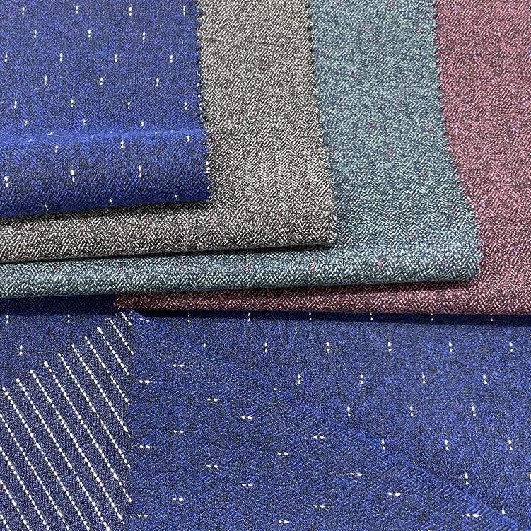 High Quality Wholesale Polyester  Rayon White dots on black modal elastane Tricot Fabric Brushed Flannel Fabric Worsted