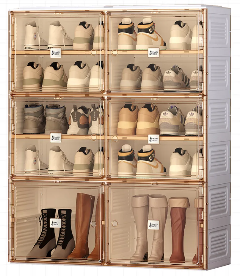 Mayi box AntBox 2.0 Clear Magnet Plastic Shoe Boxes Storage Acrylic Custom Transparent Display Shoe Boxes Organizer CABINET